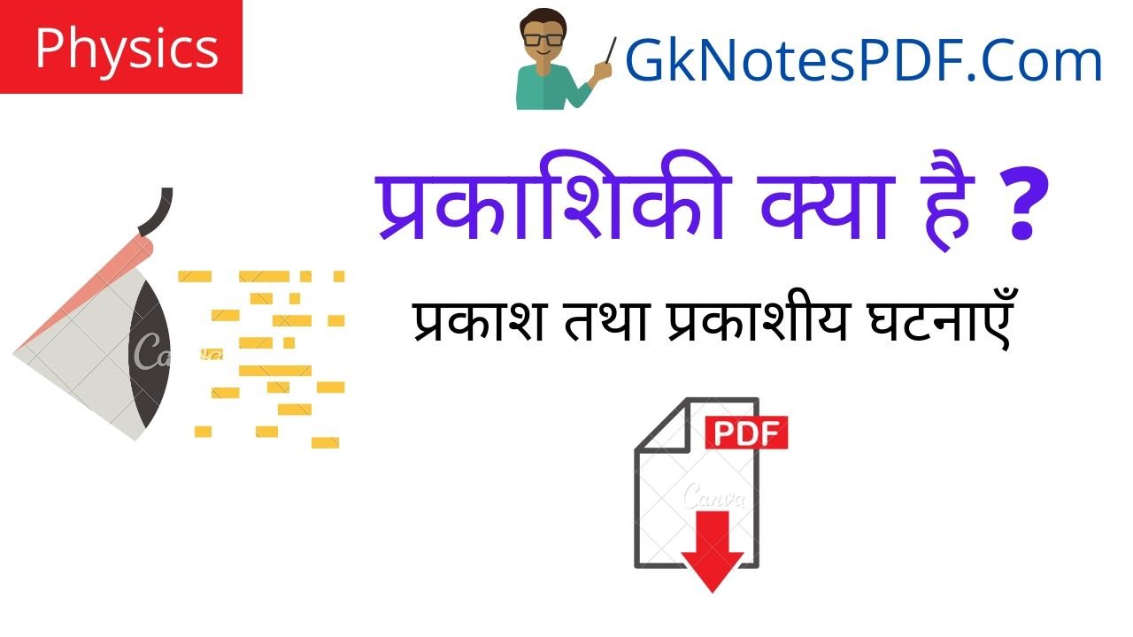 What is optics PDF in Hindi , प्रकाशिकी क्या है ? परिभाषा ,