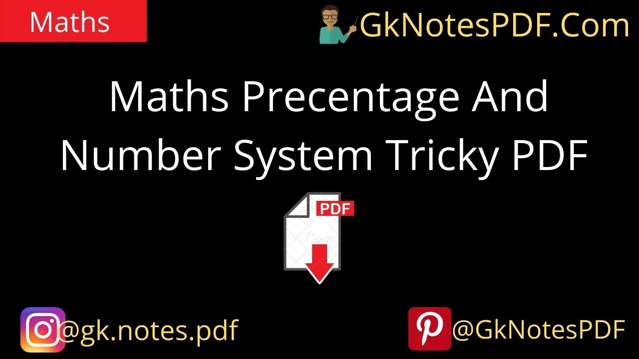 Precentage And Number System Tricky PDF