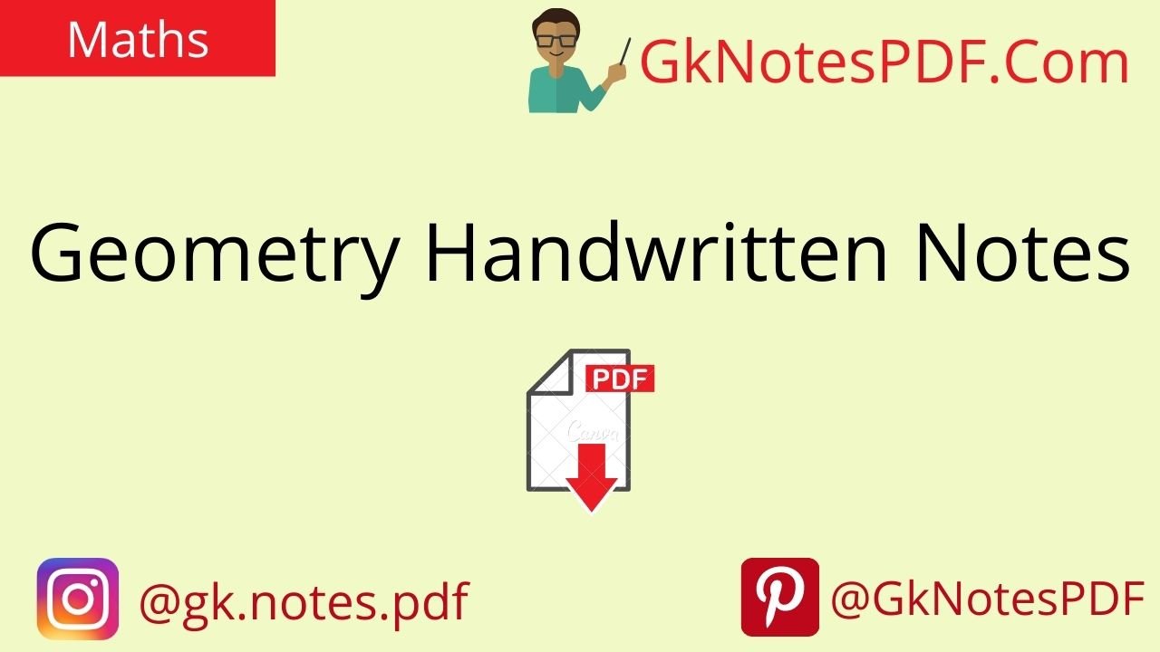 Geometry Handwritten Notes in Hindi PDF ,