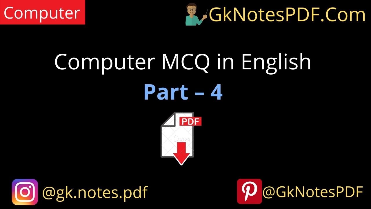 Computer Objective Question Answer PDF