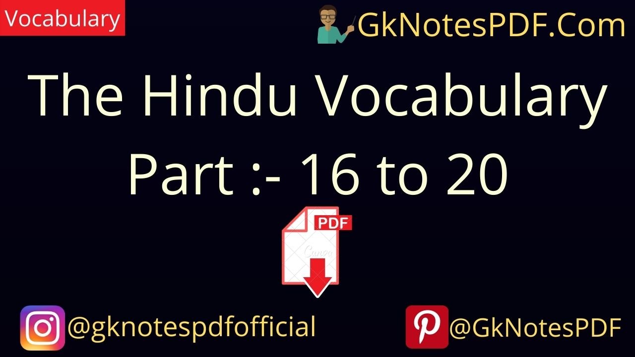 the hindu vocabulary pdf 2021