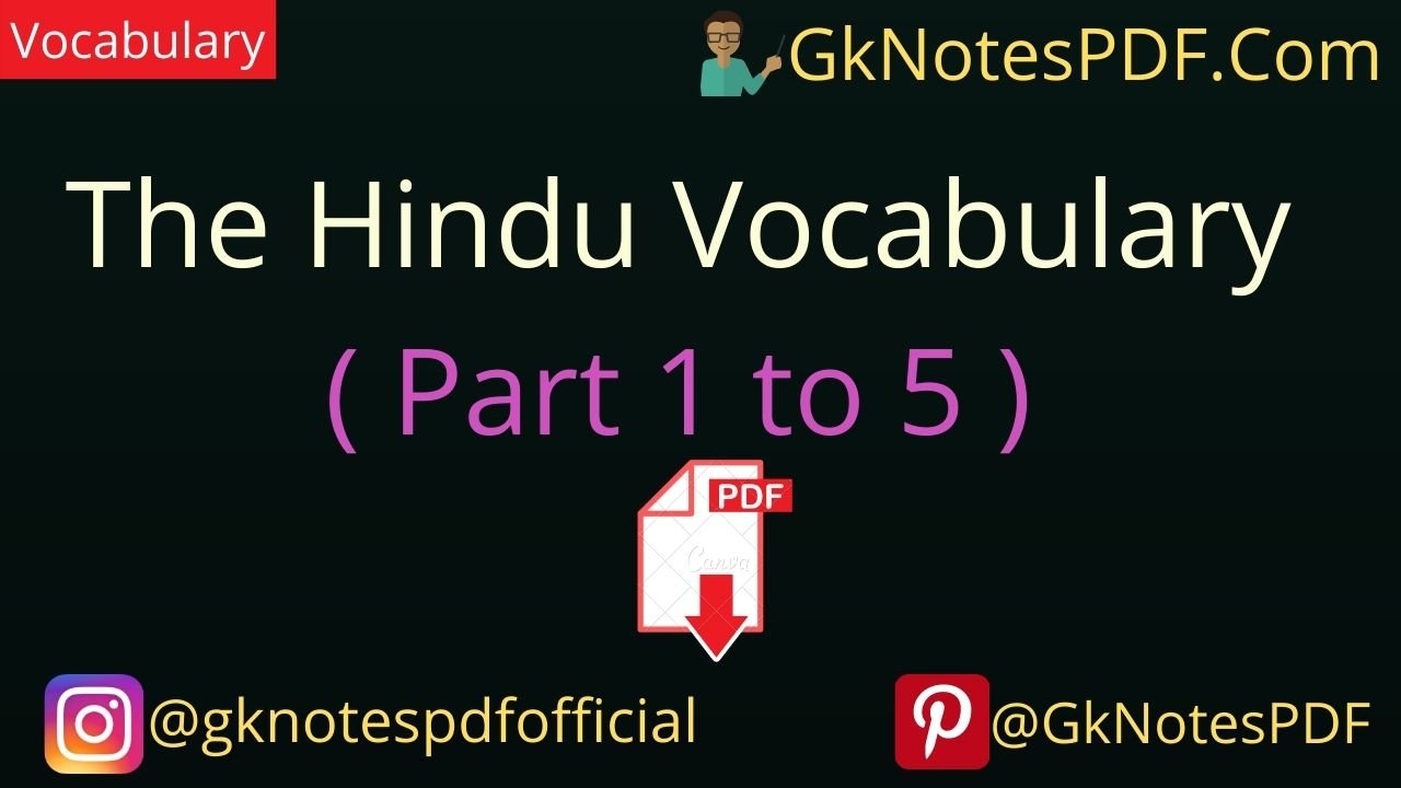 the hindu daily vocabulary with hindi meaning pdf
