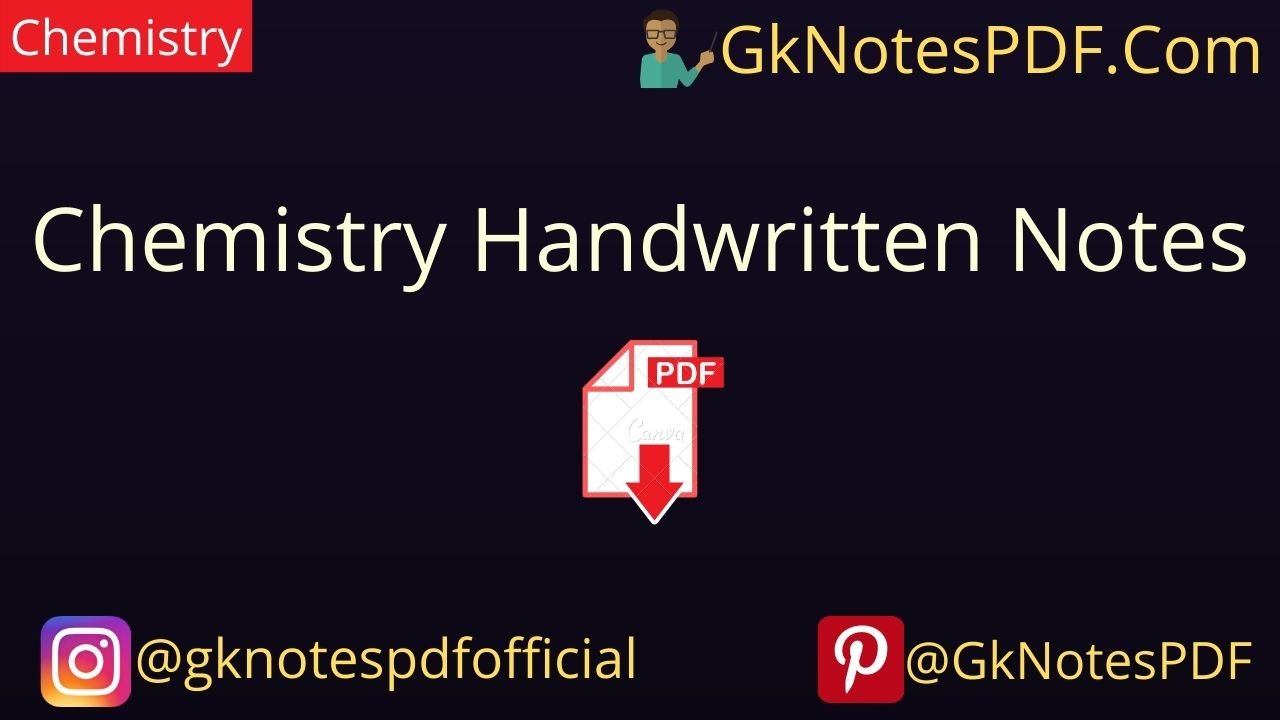 Chemistry Handwritten Notes PDF in Hindi