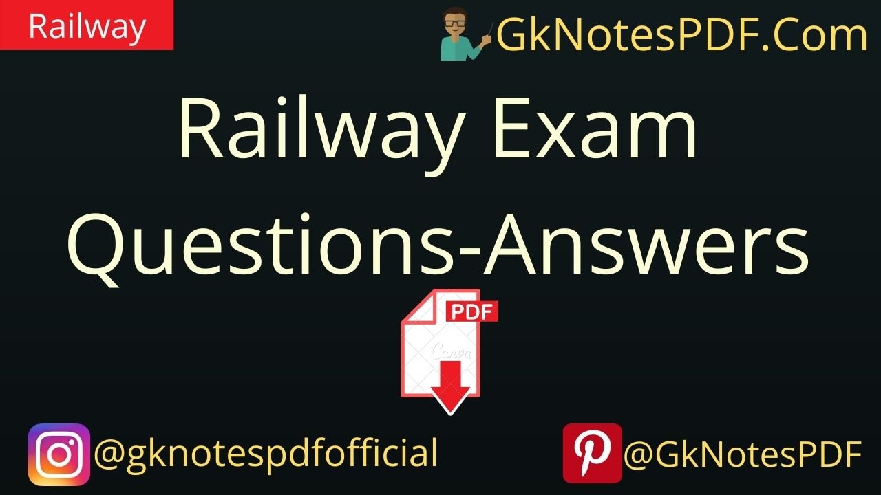 Railway Exam Questions-Answers PDF in Hindi