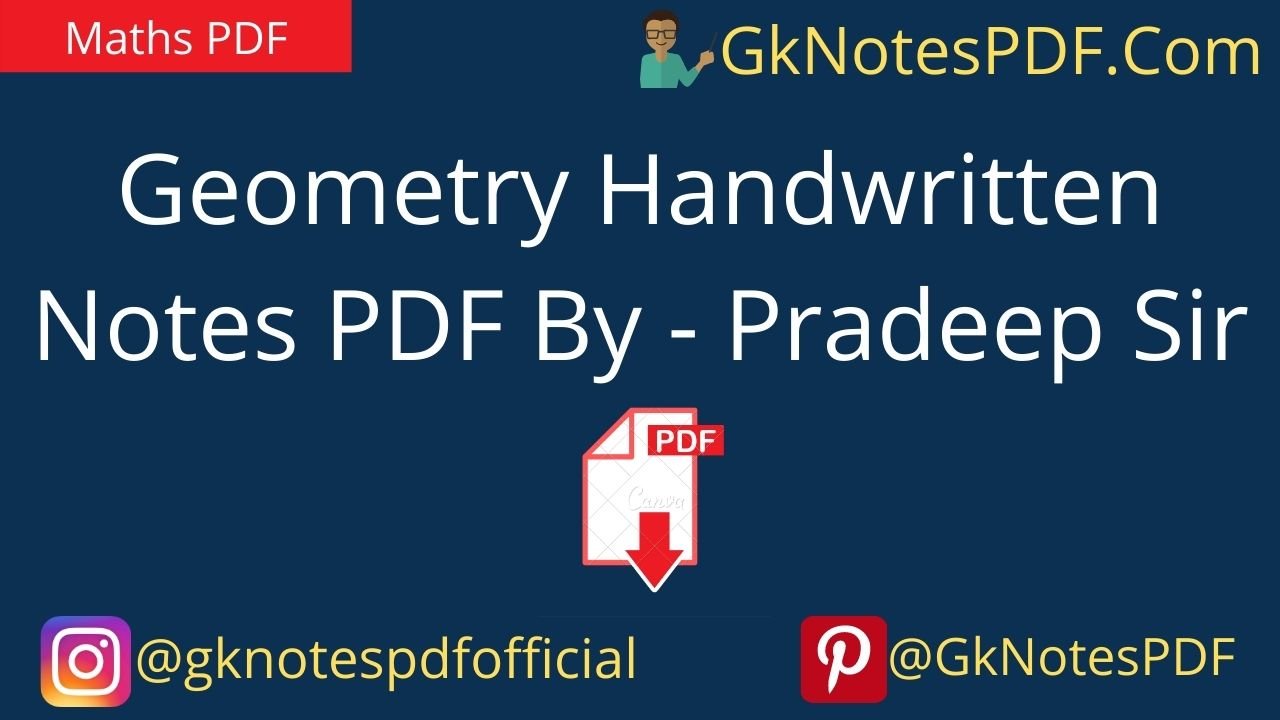 Geometry Handwritten Notes PDF