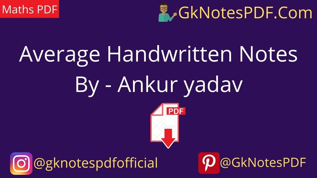 Average Handwritten Notes PDF
