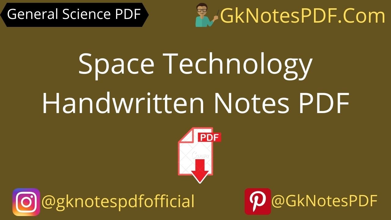Space Technology Handwritten Notes PDF