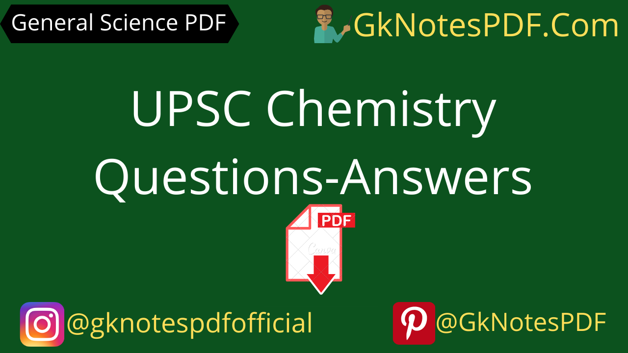 UPSC Chemistry Questions-Answers in Hindi PDF Download