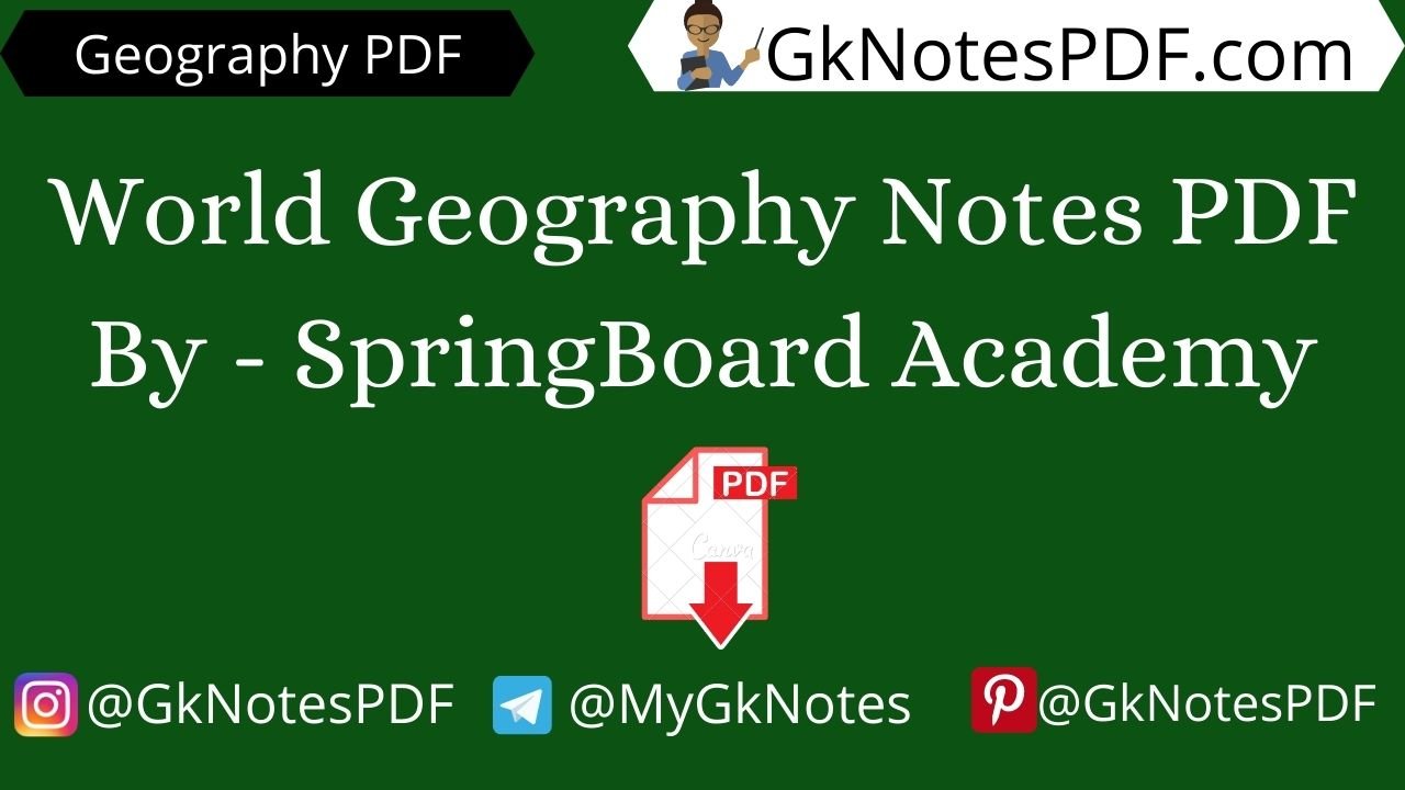 World Geography Notes PDF