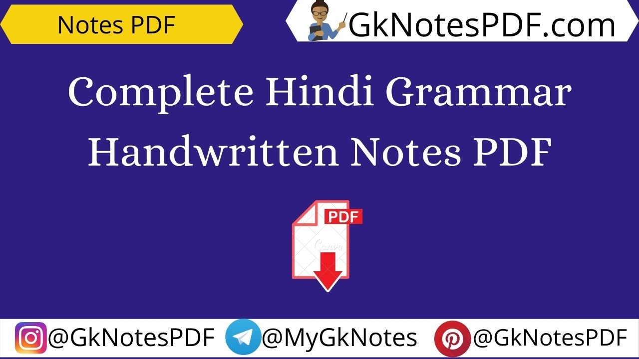 Complete Hindi Grammar Handwritten Notes