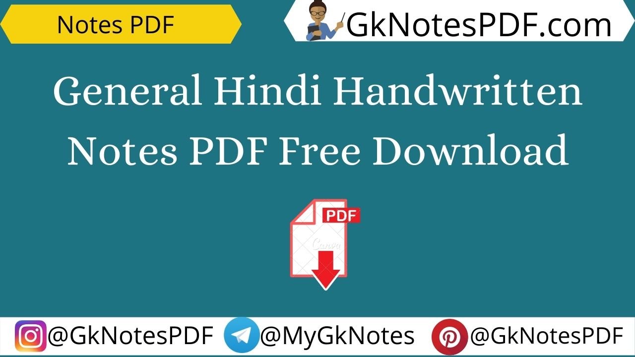 General Hindi Handwritten Notes PDF