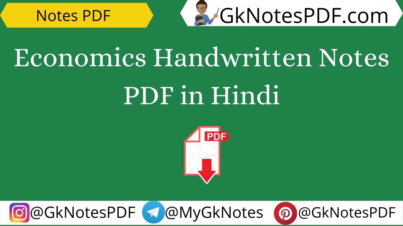 Economics Handwritten Notes PDF