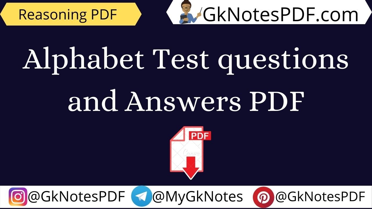 Alphabet Test questions and Answers pdf