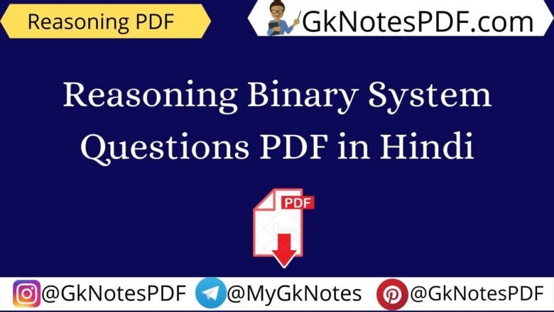 Reasoning Binary System Questions PDF