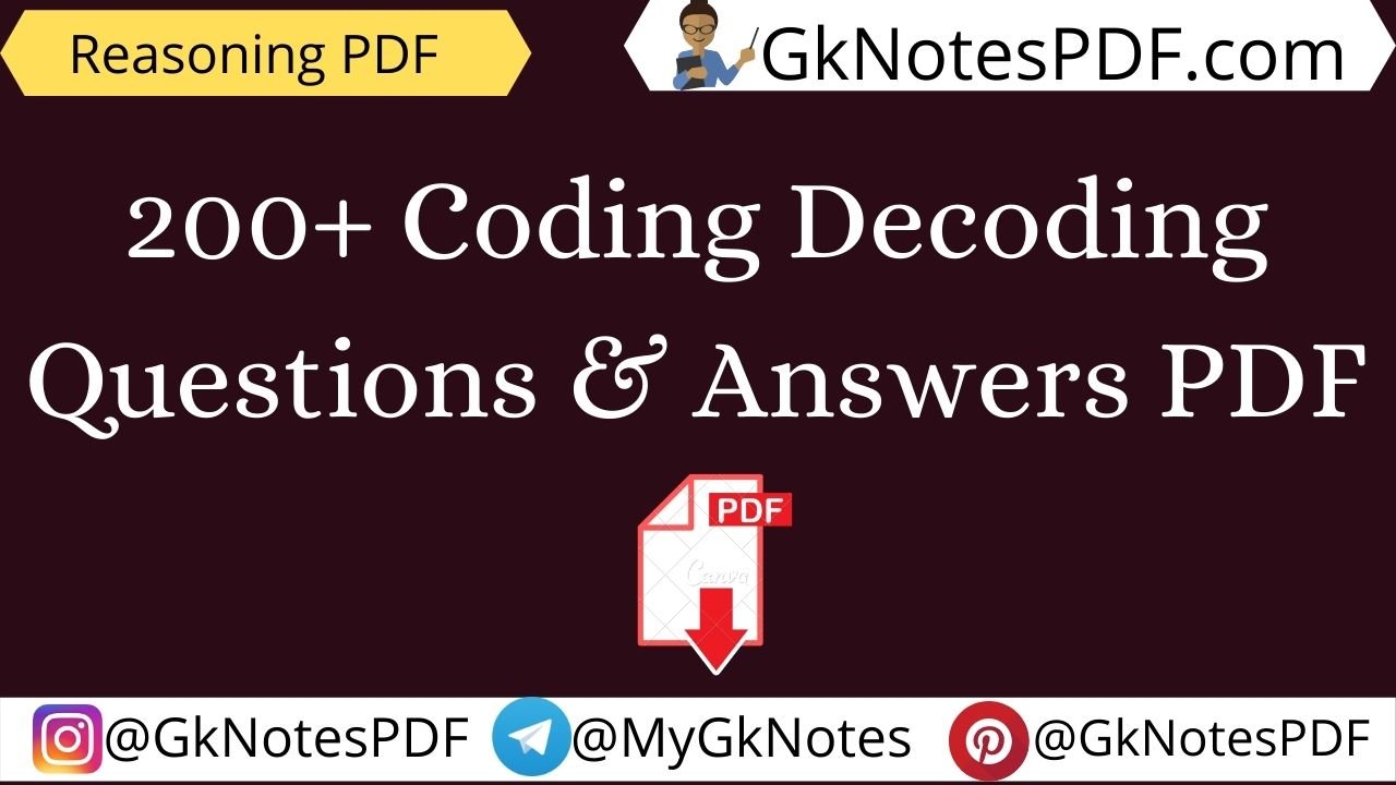 Coding-Decoding questions and Answers pdf
