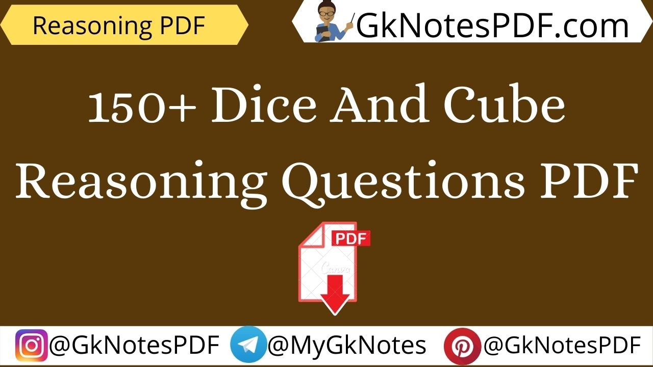 150+ Dice And Cube Reasoning Questions PDF