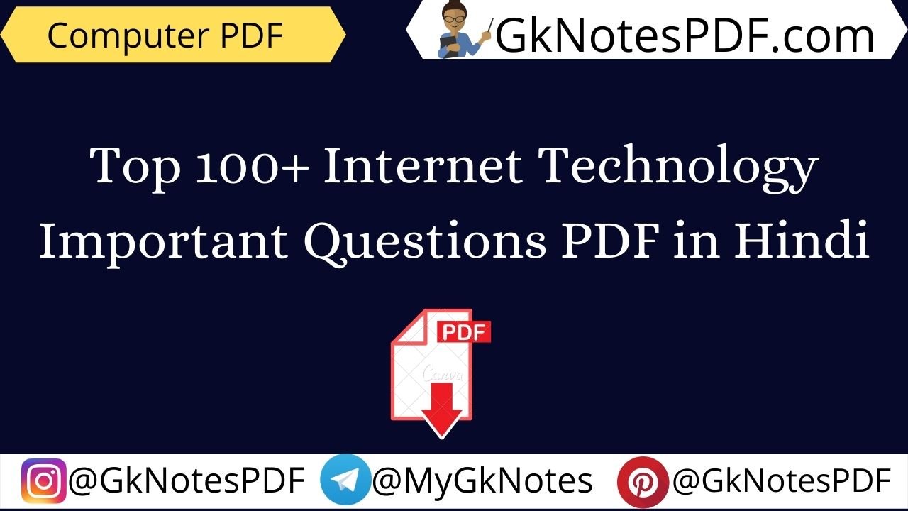 Internet Technology Important Questions PDF