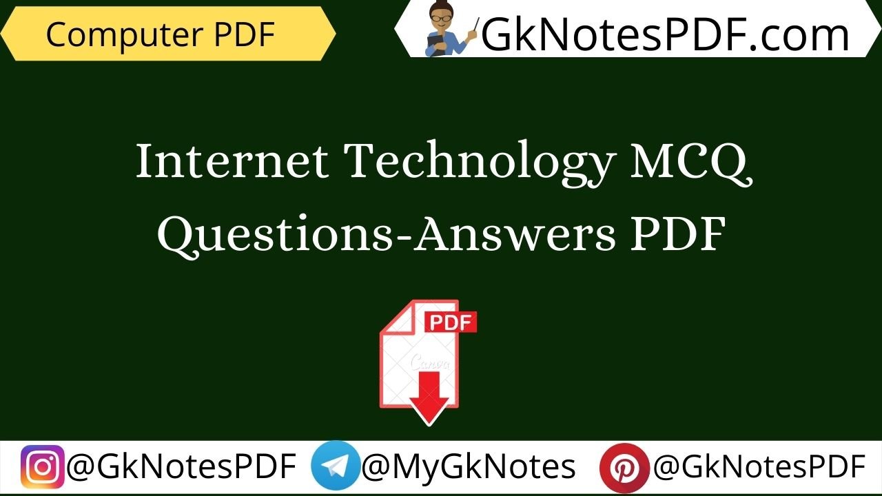 Internet Technology MCQ Questions-Answers PDF