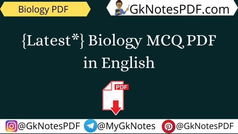 Biology MCQ PDF in English