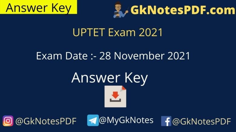 UPTET Answer Key 2021 Question Paper 1 & 2
