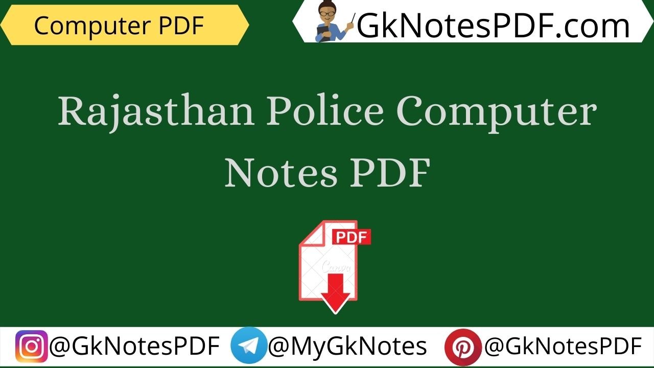Rajasthan Police Computer Notes PDF