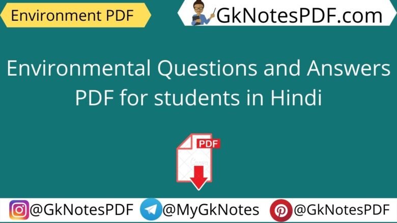 Environmental Questions and Answers PDF