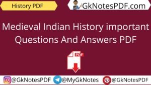 Medieval Indian History important Questions