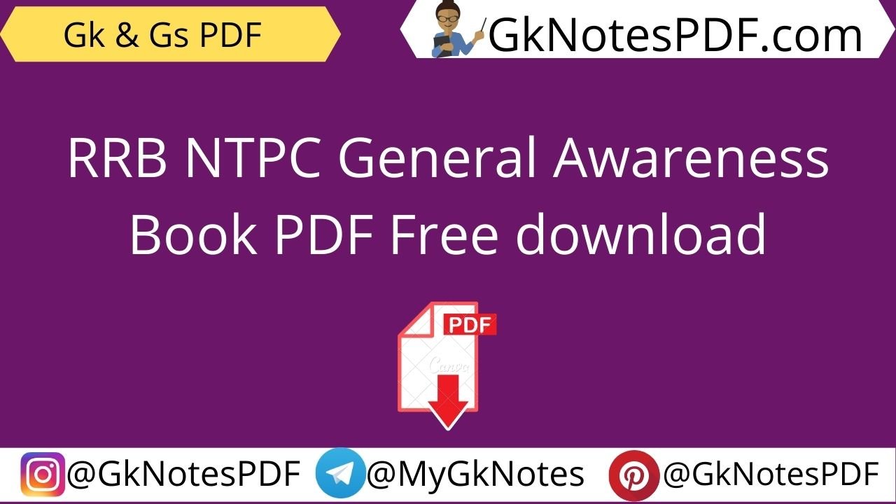 RRB NTPC General Awareness Book PDF