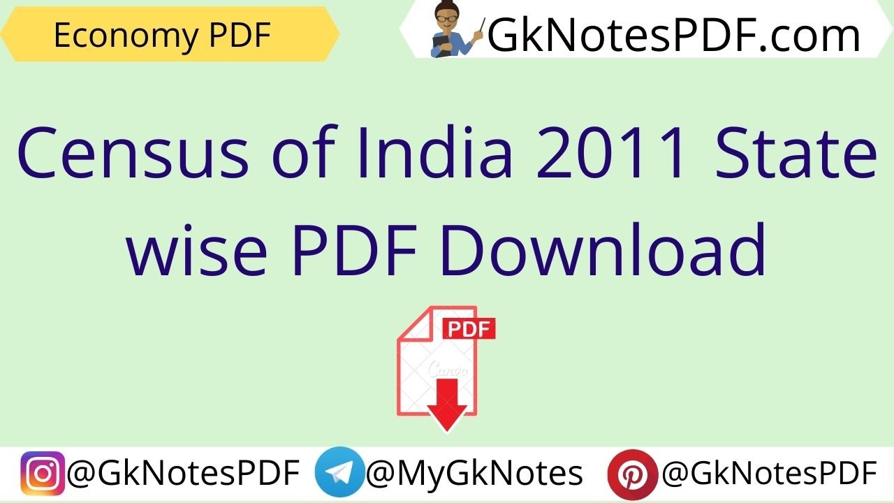 Census of India 2011 State wise PDF
