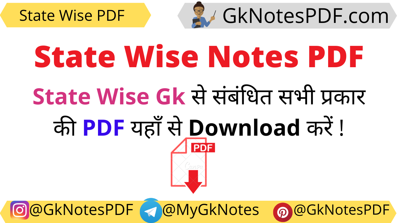State Wise Notes And Current Affairs PDF Free Download