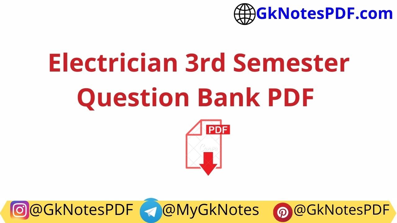 Electrician 3rd Semester Question Bank PDF