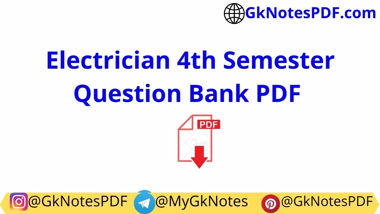 Electrician 4th Semester Question Bank PDF