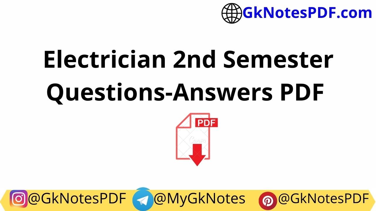 Electrician 2nd Semester Questions-Answers PDF