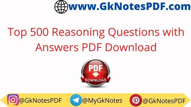 Top 500 Reasoning Questions with Answers PDF