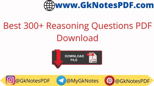 Best 300+ Reasoning Questions PDF Download