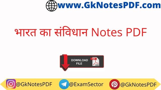 Indian Constitution Notes in Hindi PDF