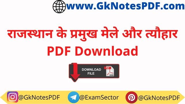 Rajasthan ke tyohar or mele Notes PDF