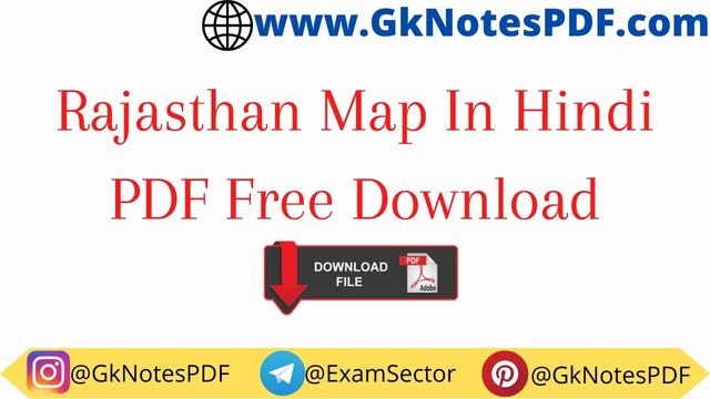 Rajasthan Map In Hindi PDF Free Download