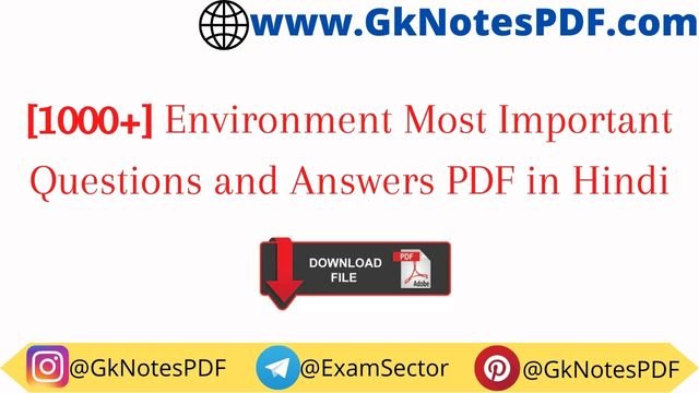 Environment Most Important Questions and Answers PDF