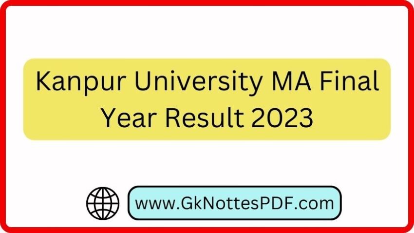 Kanpur University MA Final Year Result 2023